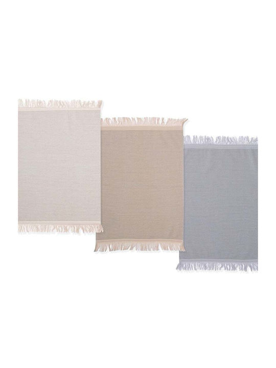 Nef-Nef Homeware Strim Ecru Tea Towel from 100% Cotton in Ecru Color 40x60cm