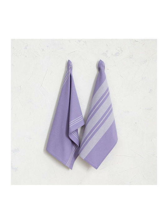 Nima Fancy Towel made of 100% Cotton in Purple Color 50x70cm 26873 2pcs