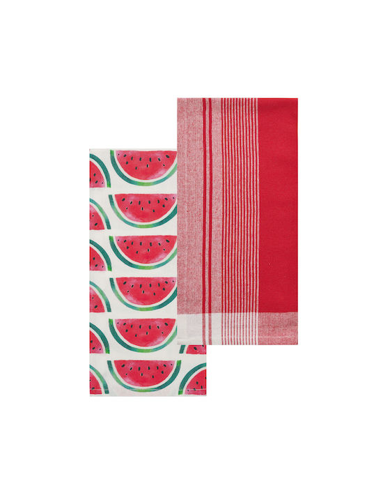 Kentia Towel made of 100% Cotton in Red Color 40x60cm 2pcs