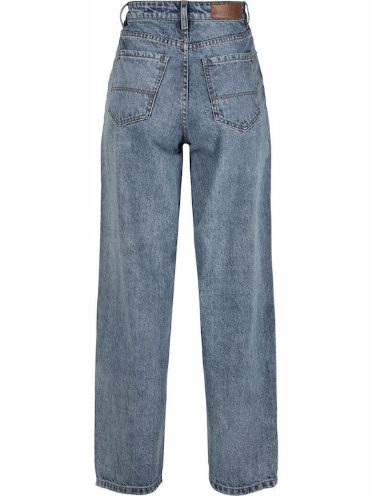 Hoch tailliert Damenjeans Light Blue