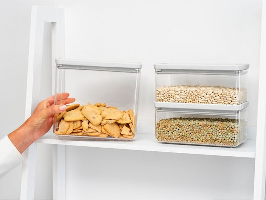 Brabantia Комплект 3 Бройки Вази За Обща Употреба с Капак Пластмасови Сиви 1500мл 3 Бройки