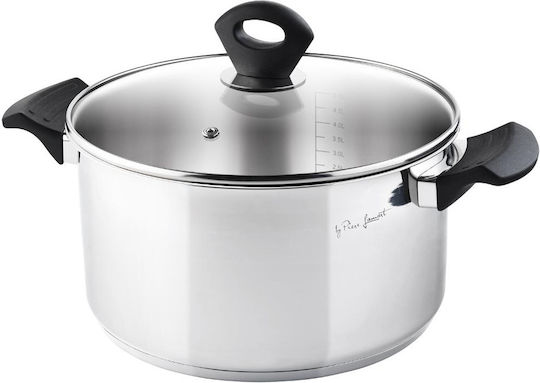 Lamart Perfect Cookware Set of Stainless Steel with No Coating Silver 3pcs