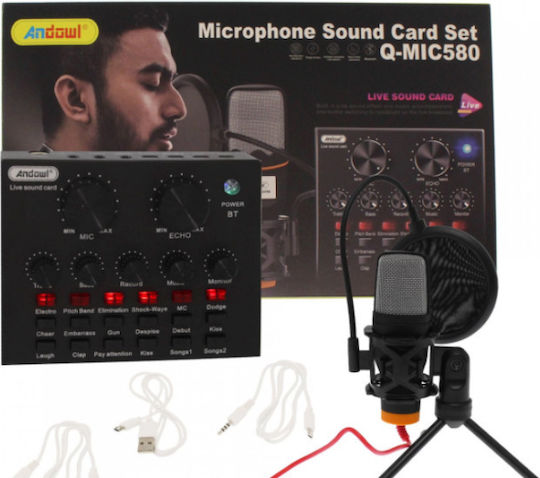 Andowl Q-MIC580 Andowl Q-MIC580 Microphone Soundcard Set