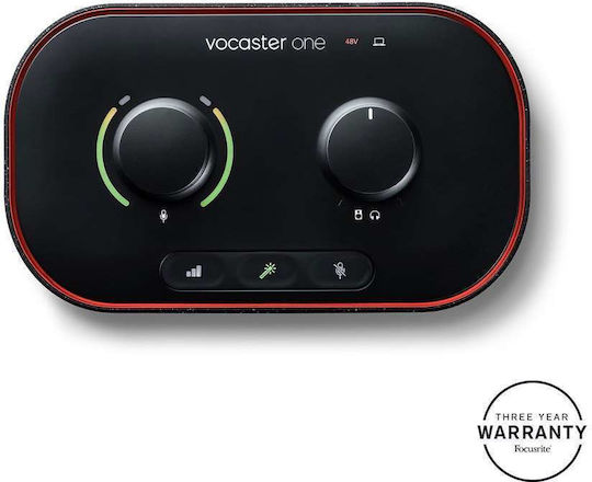 Focusrite Vocaster One Studio Εξωτερική Επαγγελματική Κάρτα Ήχου με Σύνδεση USB