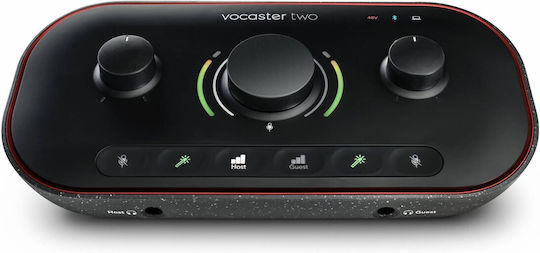 Focusrite Vocaster Two Εξωτερική Επαγγελματική Κάρτα Ήχου με Σύνδεση USB, 3.5mm
