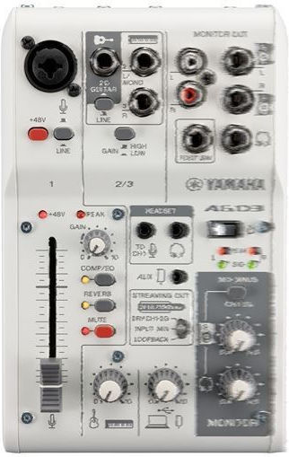 Yamaha Live Streaming Pack AG03MK2-W Εξωτερική Επαγγελματική Κάρτα Ήχου με Σύνδεση USB White