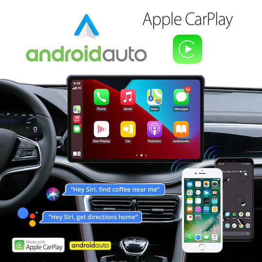 Kirosiwa Car Audio System for Fiat 500L 2012+ (Bluetooth/USB/AUX/WiFi/GPS/Apple-Carplay/Android-Auto) with Touch Screen 10"