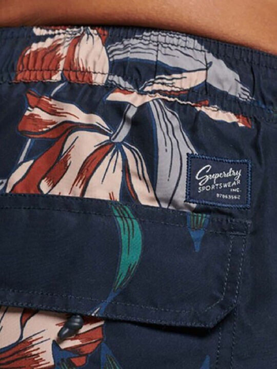 Superdry Men's Swim Shorts M3010212a-8ul Dark Navy Hawaiian