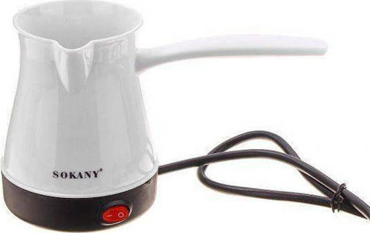 Sokany SK-219 Electric Greek Coffee Pot 600W with Capacity 500ml White