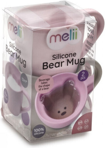 Melii Cănițe pentru copii din Plastic Roz 2buc 200ml 13455