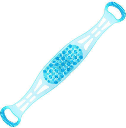Zola 2 in 1 Körper Reinigung Massage Bürste Silion Blau 85x12,5 Cm
