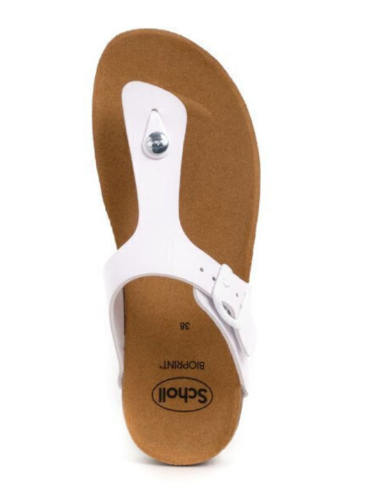 Boa Vista Leder Flache Sandalen für Damen Anatomisch in Weiß Farbe Regelmäßig Passform