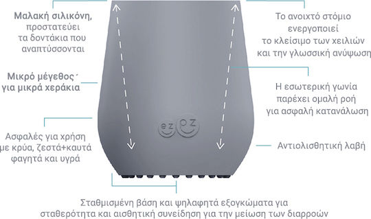 Ezpz Παιδικό Ποτηράκι από Σιλικόνη Ροζ για 4m+