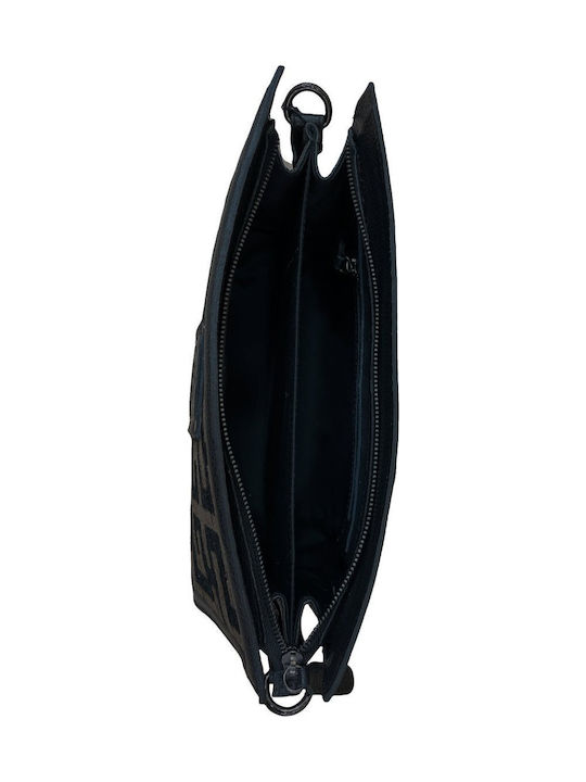 Midneto Erofili Braun Schwarz Chenille Labyrinth Tasche