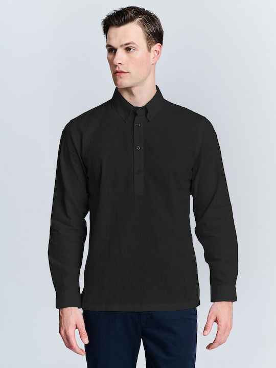 Staff Men's Shirt Linen Black