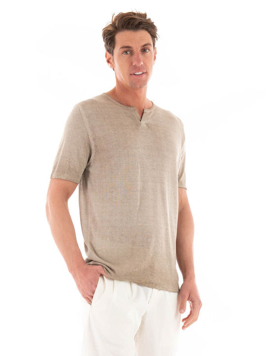 Paul Miranda Herren T-Shirt Kurzarm Beige