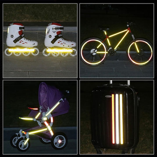 Bandă Adezivă Reflectorizantă Din Plastic Neagră 3m x 1cm