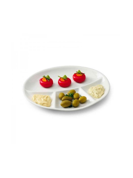 Tognana Platou de Servire Oval din Porțelan Albă 28x24buc 6buc