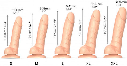 Realistic Dildo Suction Cup Double Skin