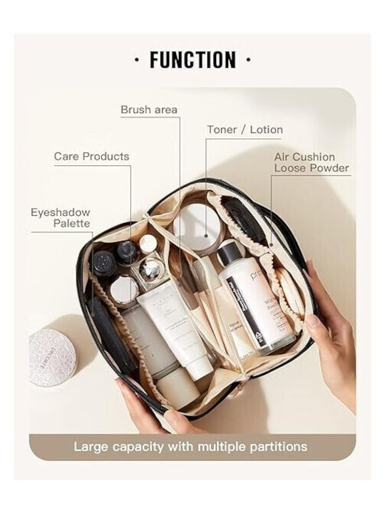 Aj Reise-Make-up-Tasche Kosmetik-Organizer mit Trennwänden Schwarz