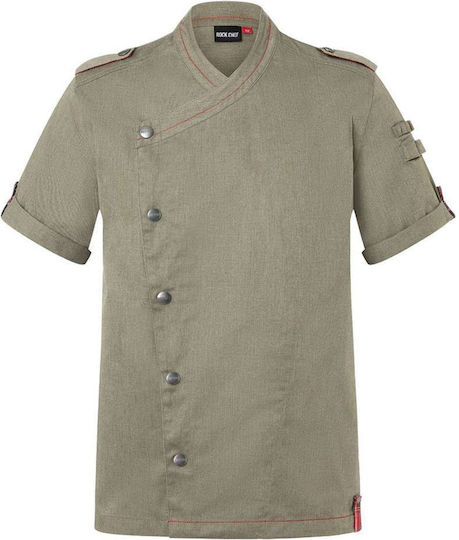 Karlowsky Mantel Koch Khaki mit Kurzärmelig