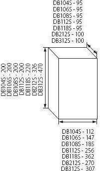 Ideal Tablou electric Montat pe perete, 1 Rând, 6 Elemente