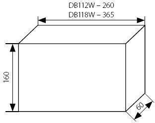 Ideal Wall mounted 18-Elements Fuse Box with 1 Row 3854