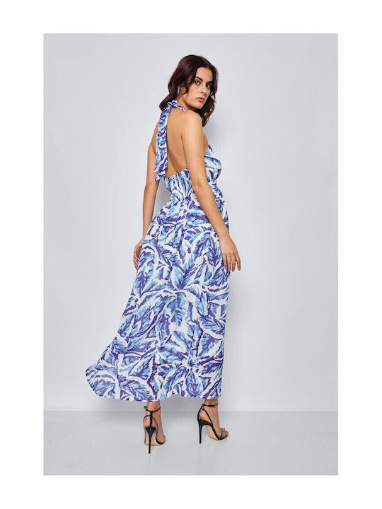 Summer Maxi Dress for Wedding and Christening Blue