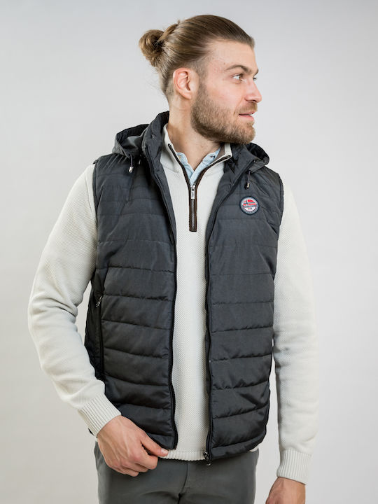 New Company Men's Sleeveless Jacket Charcoal.