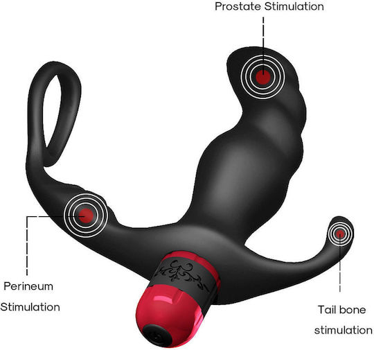 Prostate Massager Penis Ring 9 Modes 11cm