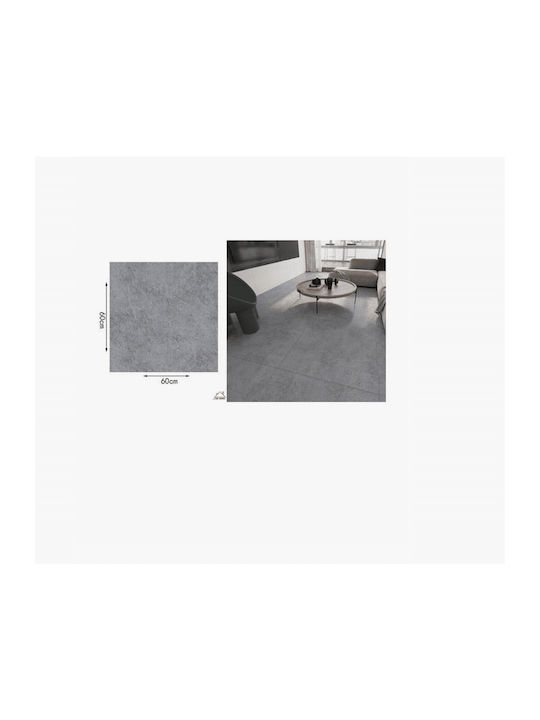 Gray Marble Floor-Wall Tile Sticker 60x60cm