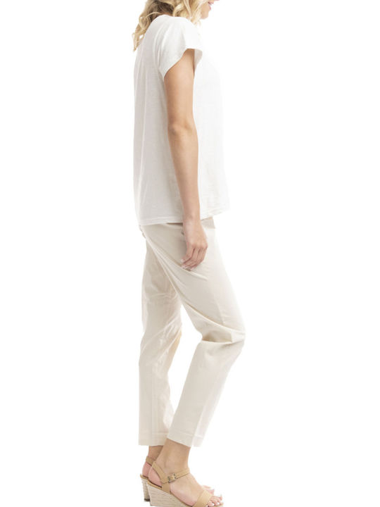 Orientique Damen Stoff Hose mit Gummizug Ecru Orientique Damen Stoff Hose mit Gummizug Ecru