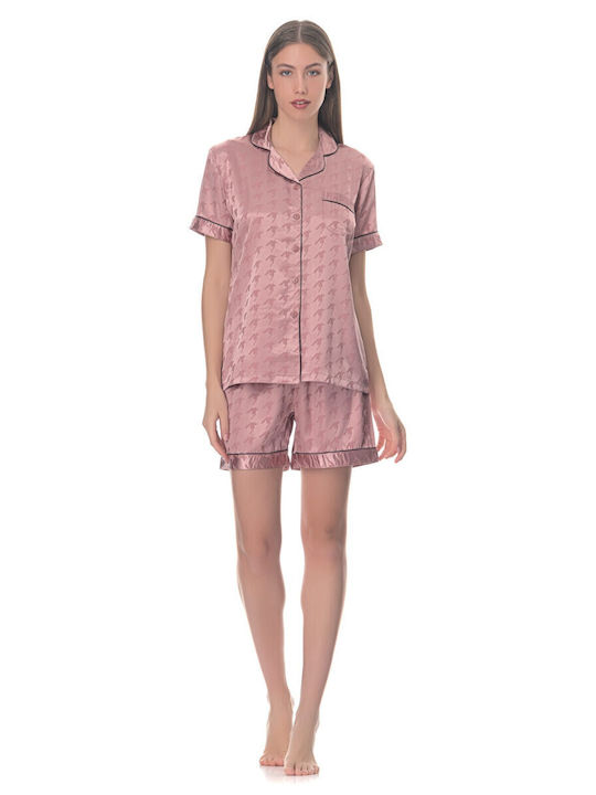 Fuanna Summer Women's Pajama Set Pink
