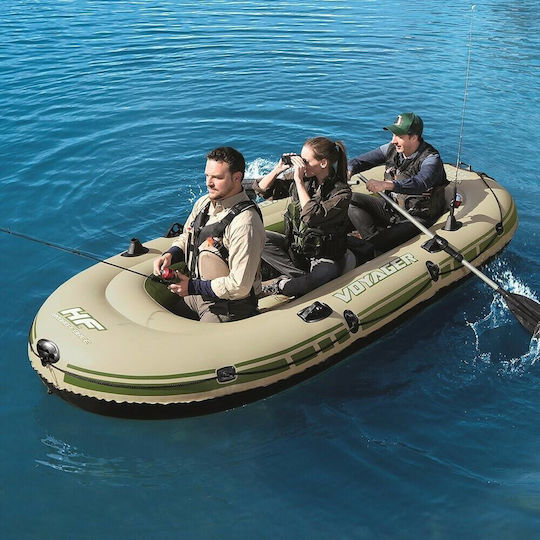 Bestway Voyager 500 Inflatable Boat for 3 Adults Brown with 2 Paddles 348x142cm