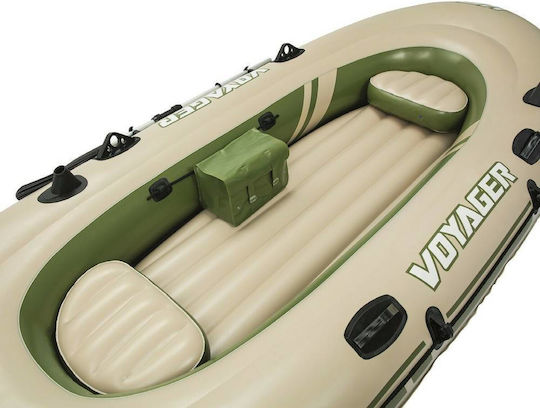 Bestway Voyager 500 Inflatable Boat for 3 Adults Brown with 2 Paddles 348x142cm