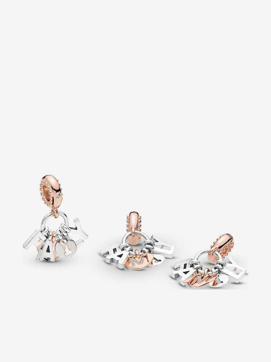 Pandora Charm Familie aus Roségold Vergoldetem Silber