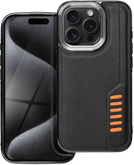 Milano Nets Back Cover Tempered Glass Μαύρο (iPhone 15 Pro)