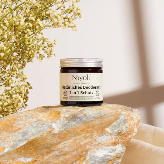 Cremă deodorant fără parfum cu nucă de cocos Niyok