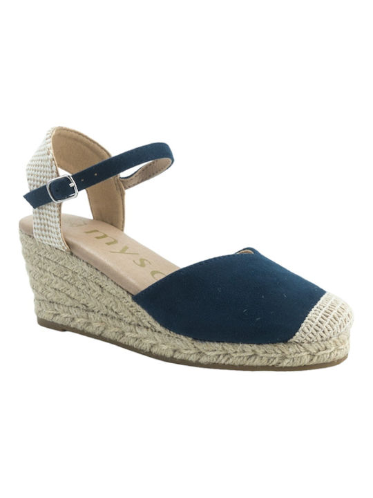 Mysoft Women's Platform Shoes Blue