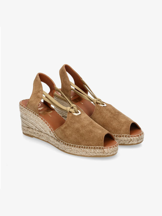 Viguera Damenplattformen im Espadrilles-Stil Braun