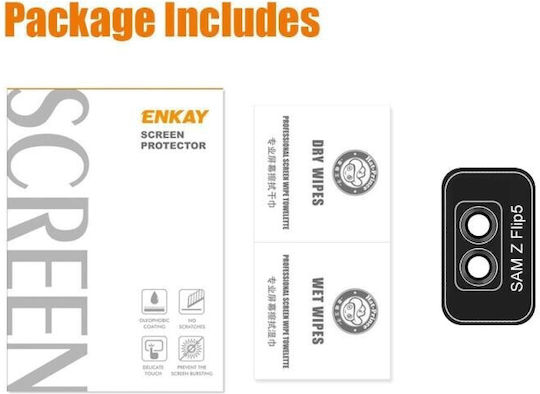 5g Αντιχαρακτικό Γυαλί 9h Camera Protection Tempered Glass Silver for the Samsung Galaxy Z Flip5 5G