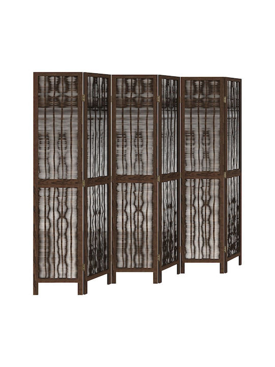 vidaXL Decorativ Paravan Lemn cu 6 Panouri 210x180cm