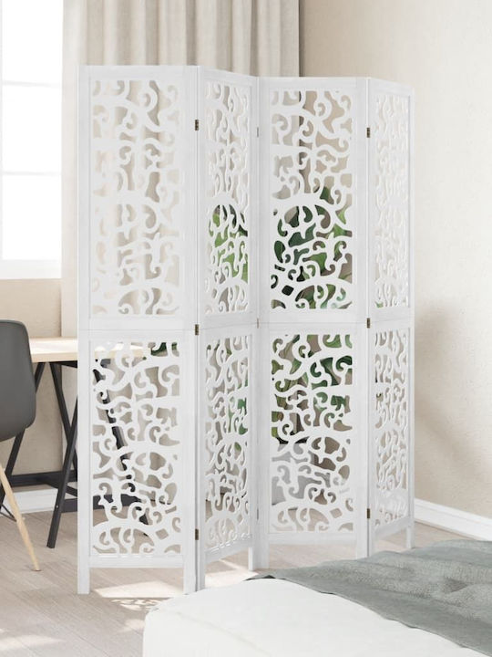 vidaXL Decorativ Paravan Lemn cu 4 Panouri 140x180cm