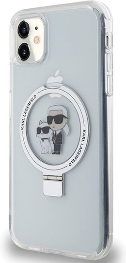 Karl Lagerfeld Karl&choupette Glitter Magsafe Back Cover Πλαστικό Λευκό (iPhone XR)