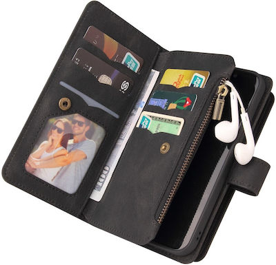 Multi-functional Zipper Wallet Black (Galaxy A55)