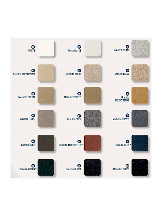 Sanitec Classic Drop-In Spüle aus Verbundgranulat B48xT48cm granite beige