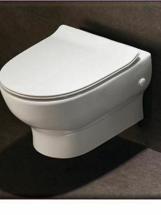 Gloria Forte Καπάκι Λεκάνης Slim Πλαστικό 58x37cm Λευκό