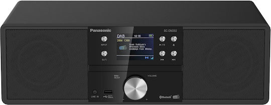 Panasonic Ηχοσύστημα 2.0 SC-DM202EG-K SC-DM202EG-K 24W με CD Player και Bluetooth Μαύρο