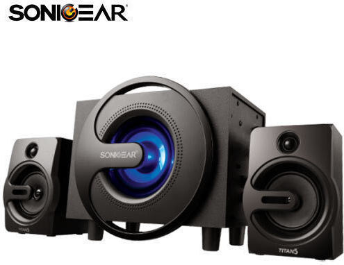 Sonic Gear Ηχοσύστημα 2.1 Titan 7 BTMI TITAN7BTMI 15W με Digital Media Player και Bluetooth Μαύρο