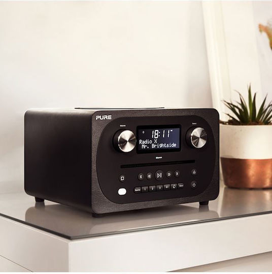 Pure Ηχοσύστημα 1.0 Evoke C-D4 BT 151080 10W με CD / Digital Media Player, WiFi και Bluetooth Μαύρο